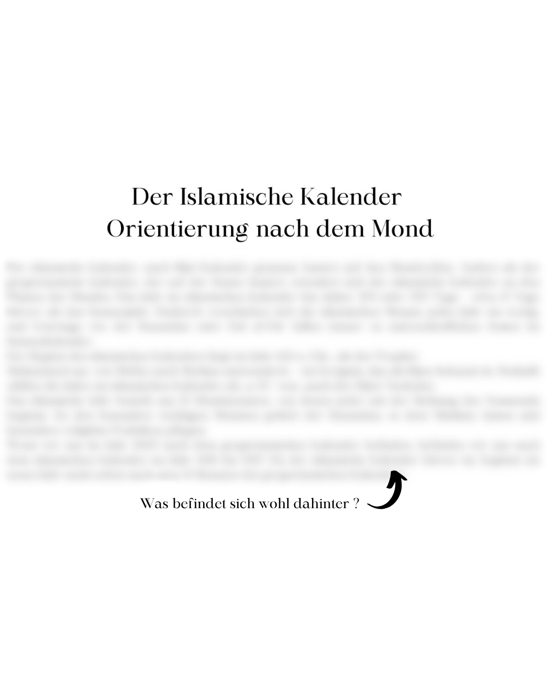 Islamischer Kalender 2025 in Schwarz-Weiss