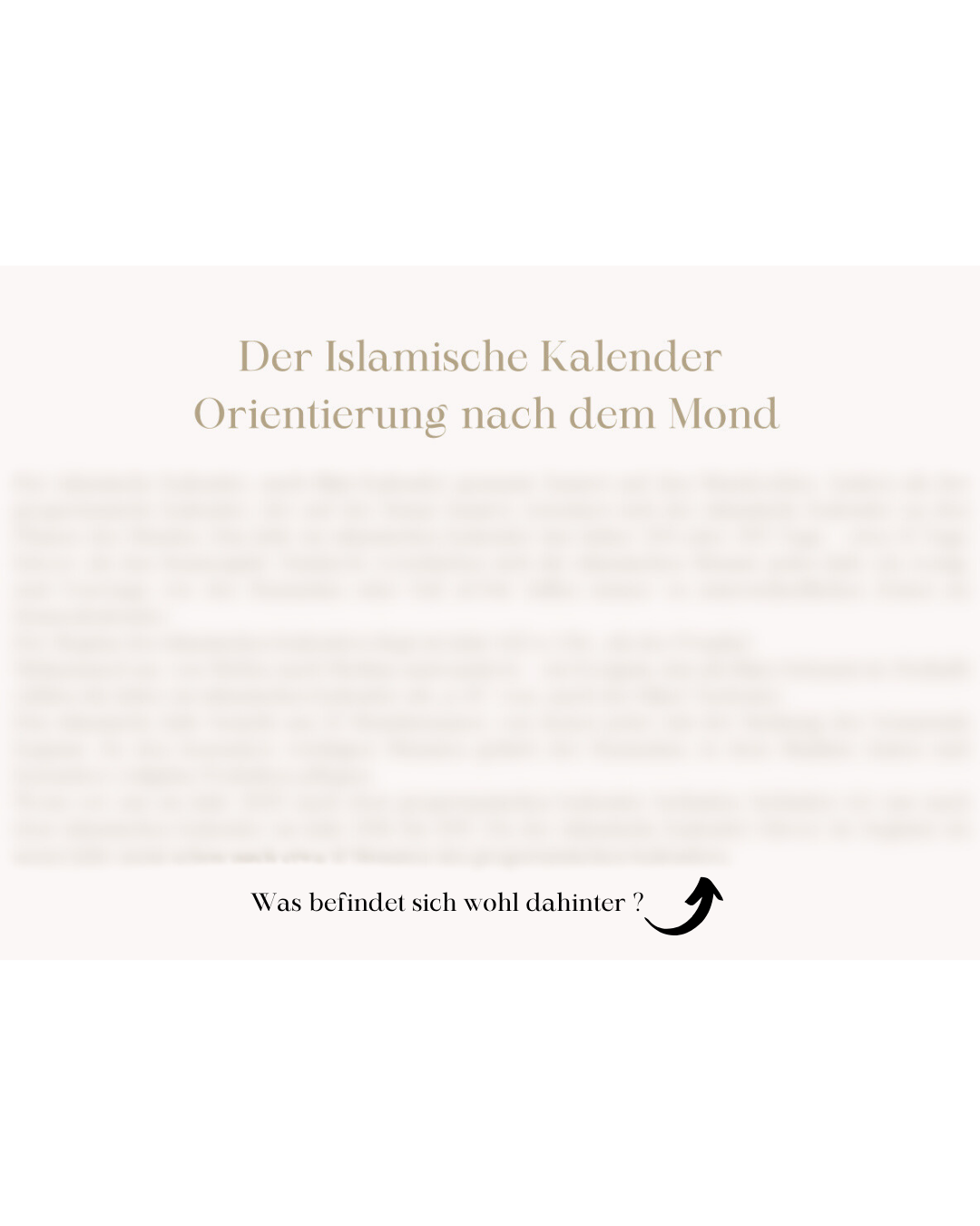 Islamischer Kalender 2025 in Creme-Weiss