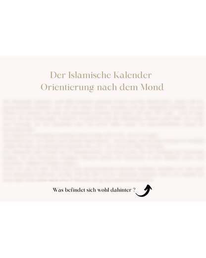 Islamischer Kalender 2025 in Creme-Weiss